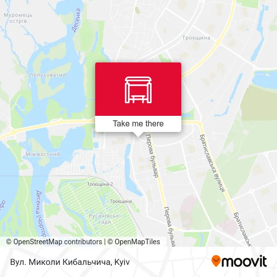 Карта Вул. Миколи Кибальчича