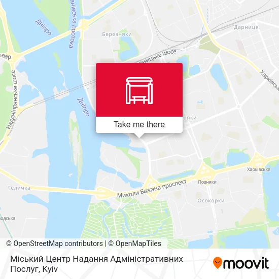 Карта Міський Центр Надання Адміністративних Послуг