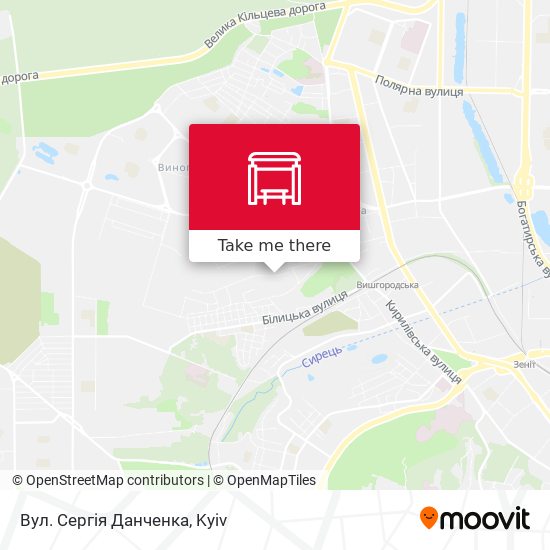 Вул. Сергія Данченка map