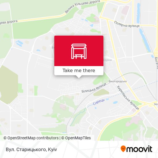 Вул. Старицького map