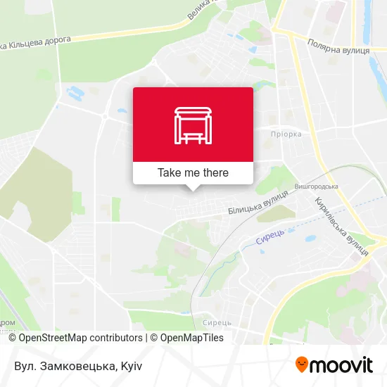 Карта Вул. Замковецька