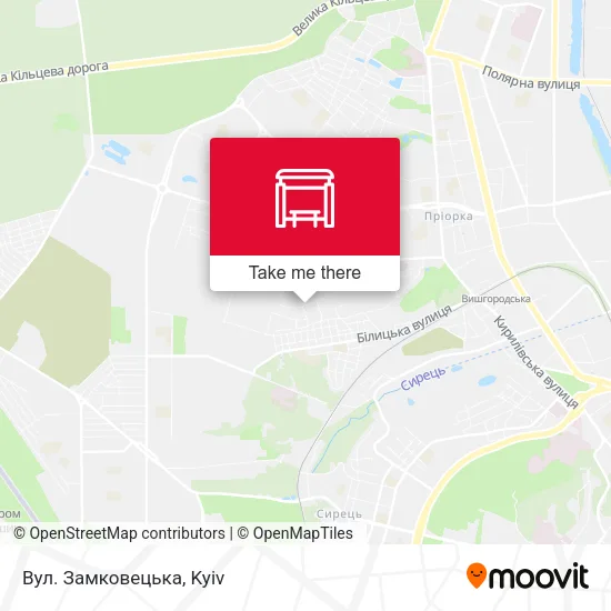 Карта Вул. Замковецька