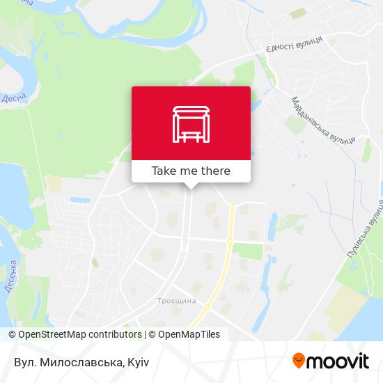 Вул. Милославська map