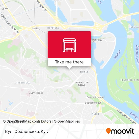 Вул. Оболонська map