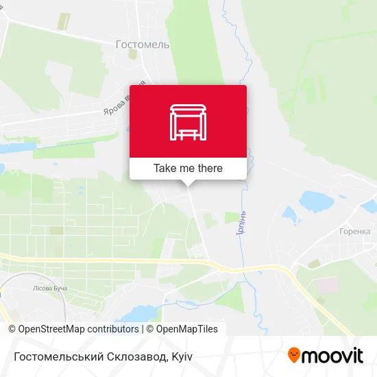 Карта Гостомельський Склозавод