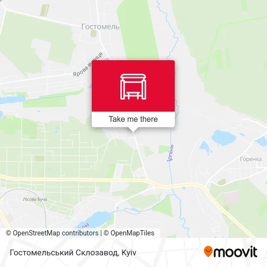 Карта Гостомельський Склозавод