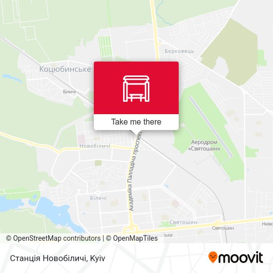 Карта Станція Новобiличi