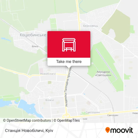 Карта Станція Новобiличi