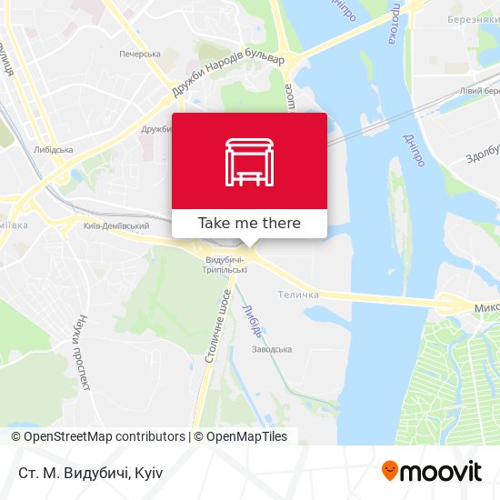 Ст. М. Видубичi map