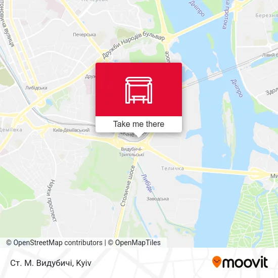 Ст. М. Видубичi map