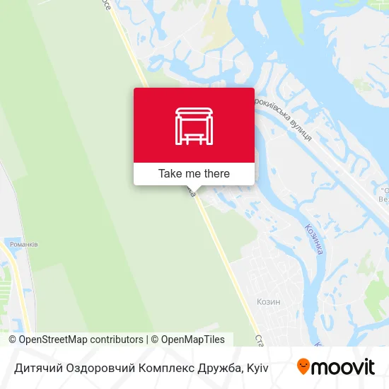 Карта Дитячий Оздоровчий Комплекс Дружба
