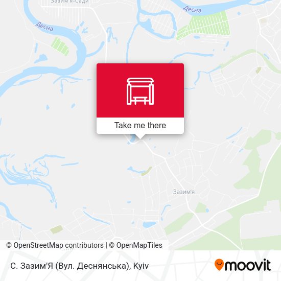 Карта С. Зазим'Я (Вул. Деснянська)