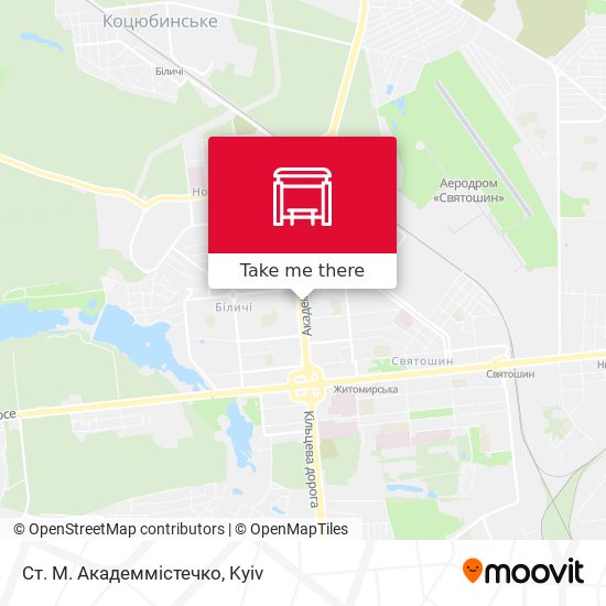Ст. М. Академмістечко map