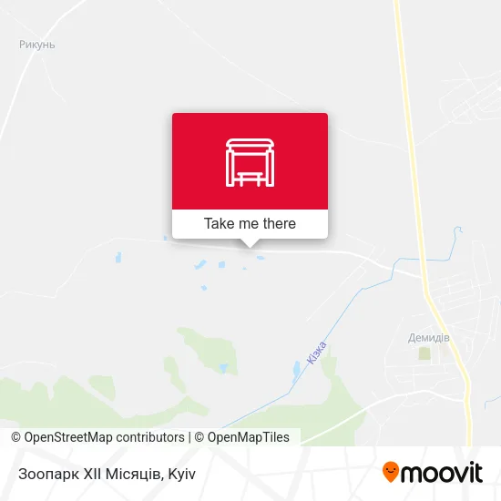 Карта Зоопарк XII Місяців