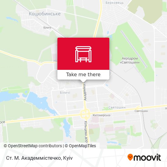 Ст. М. Академмістечко map