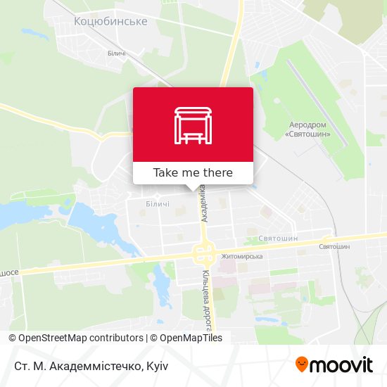 Ст. М. Академмістечко map