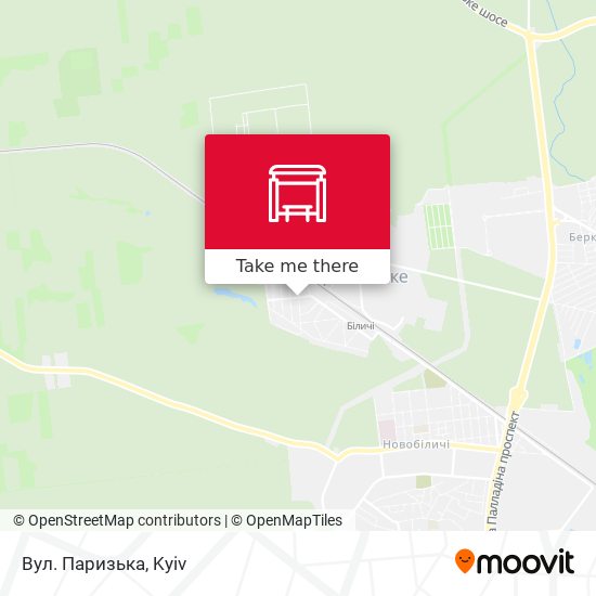 Вул. Паризька map