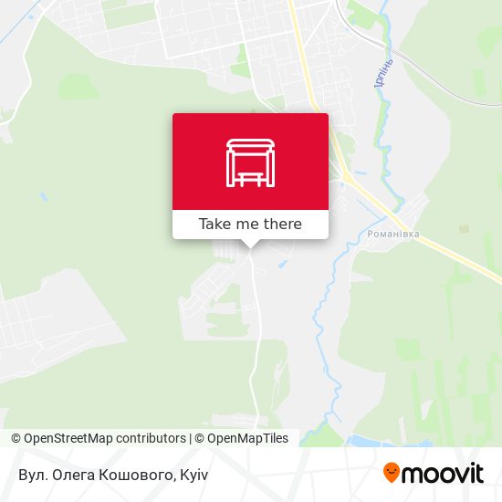 Вул. Олега Кошового map