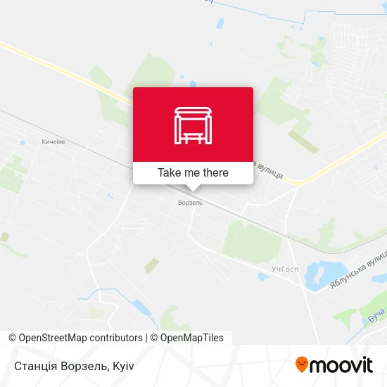 Карта Станція Ворзель