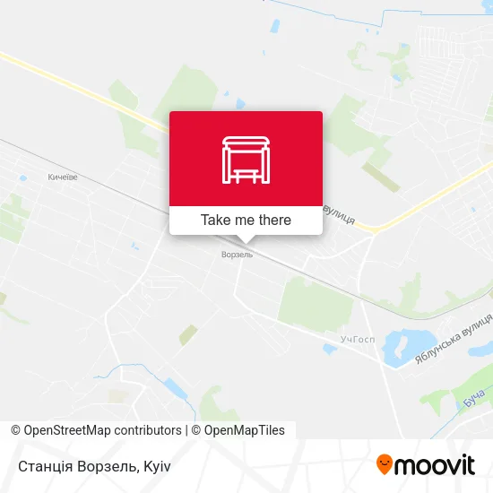 Карта Станція Ворзель