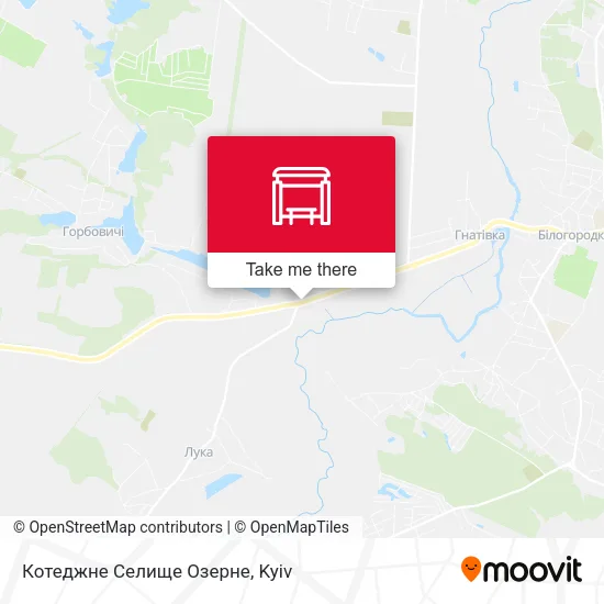 Карта Котеджне Селище Озерне