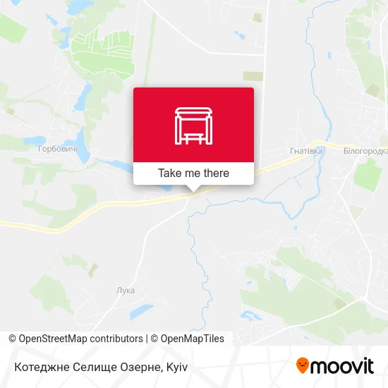 Карта Котеджне Селище Озерне