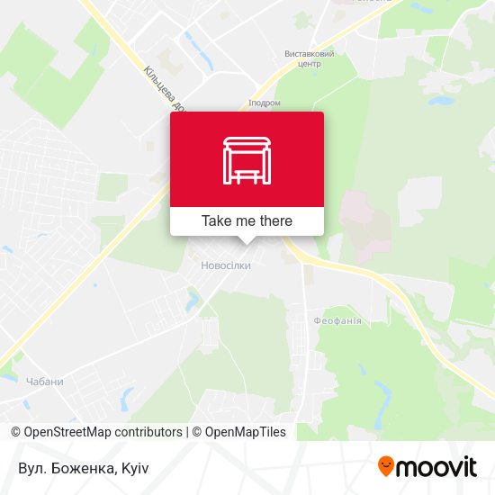 Карта Вул. Боженка