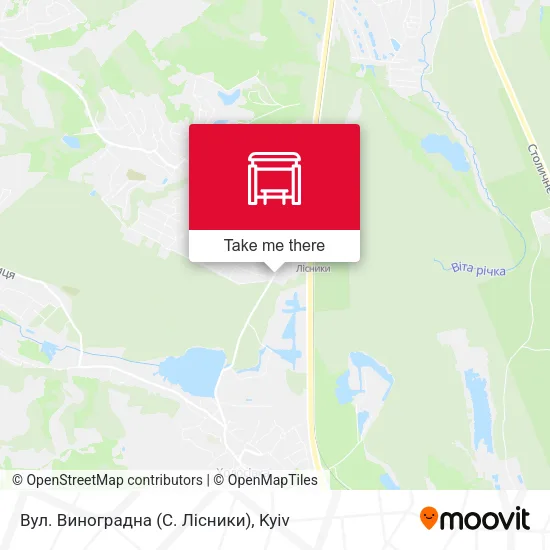 Вул. Виноградна (С. Лісники) map