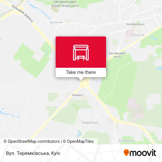 Карта Вул. Теремківська