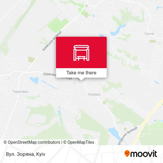 Вул. Зоряна map