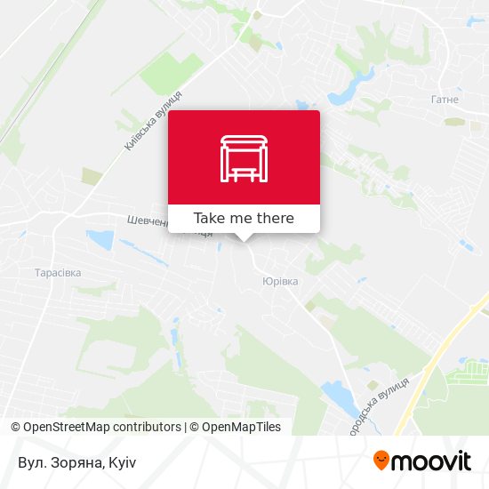 Вул. Зоряна map