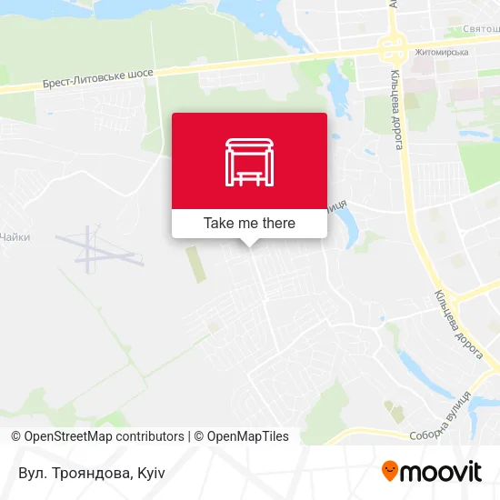 Карта Вул. Трояндова