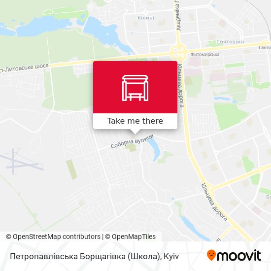 Петропавлівська Борщагівка (Школа) map