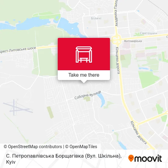 Карта С. Петропавлівська Борщагівка (Вул. Шкільна)