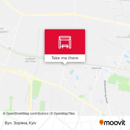 Вул. Зоряна map