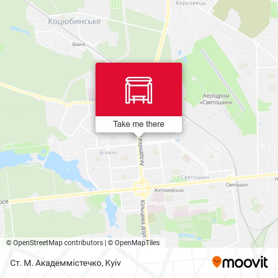 Ст. М. Академмістечко map