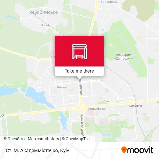 Карта Ст. М. Академмістечко