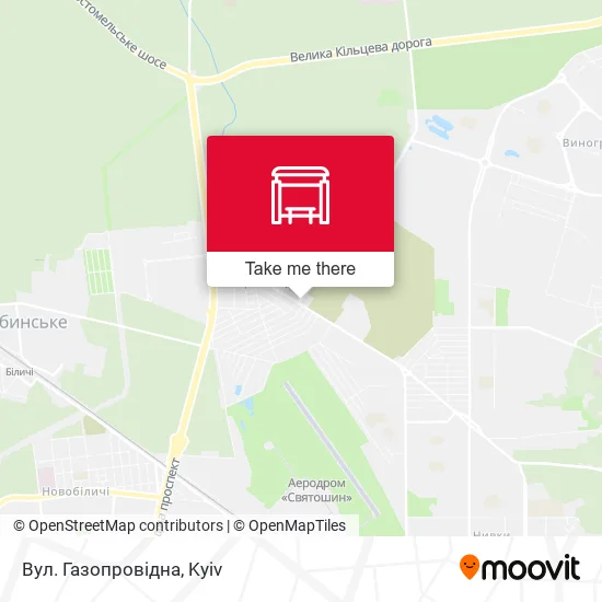 Карта Вул. Газопровідна