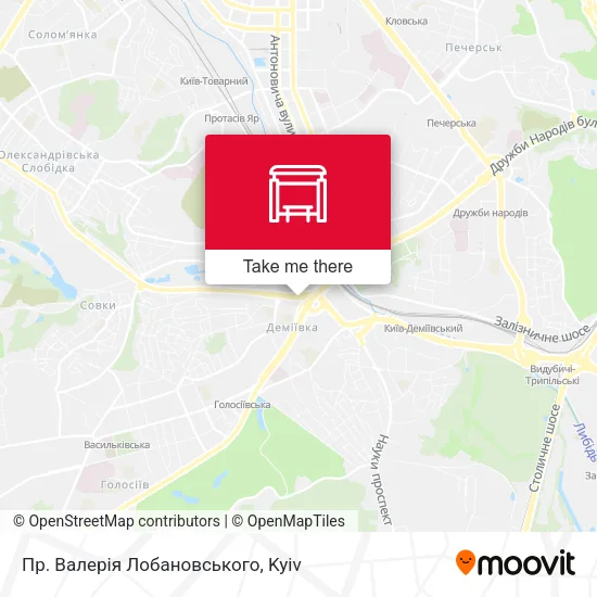 Карта Пр. Валерія Лобановського