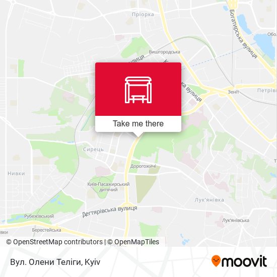 Вул. Олени Теліги map