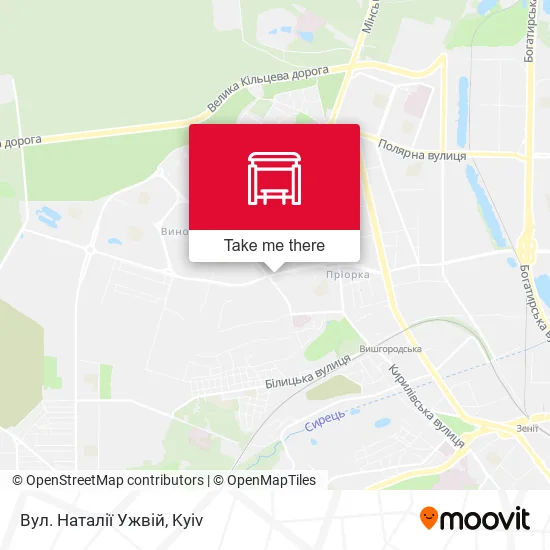 Карта Вул. Наталії Ужвій
