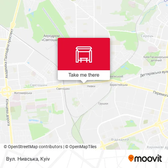 Карта Вул. Нивська