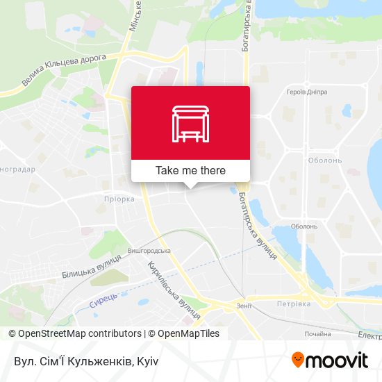 Вул. Сім'Ї Кульженків map