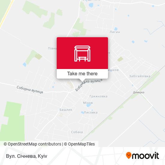 Карта Вул. Січнева