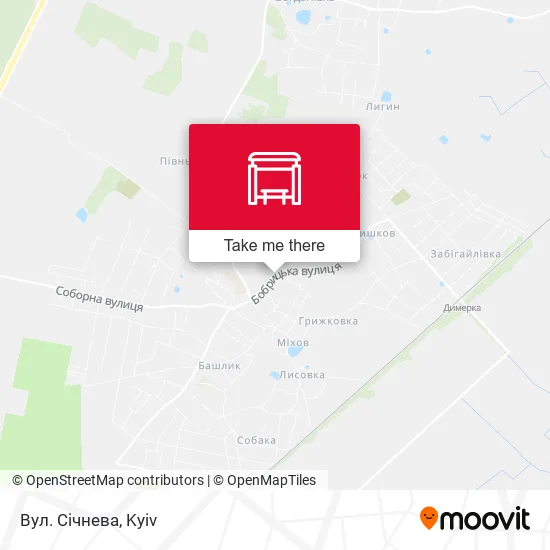 Карта Вул. Січнева
