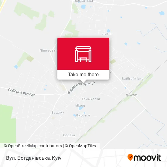 Карта Вул. Богданівська