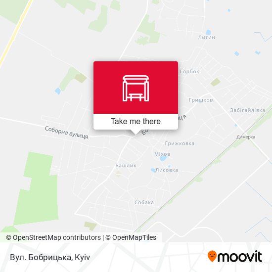 Вул. Бобрицька map