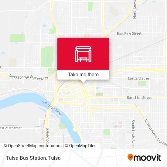 Tulsa Bus Station map