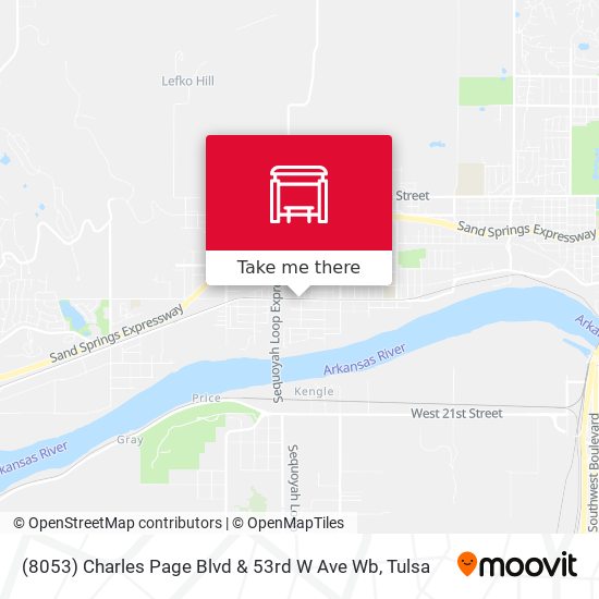 (8053) Charles Page Blvd & 53rd W Ave Wb map