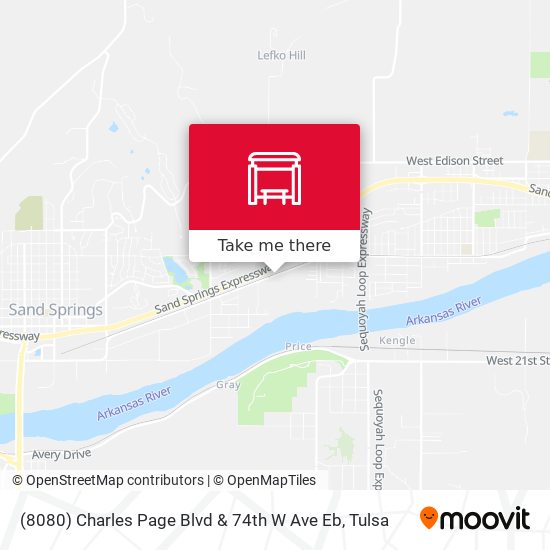 (8080) Charles Page Blvd & 74th W Ave Eb map
